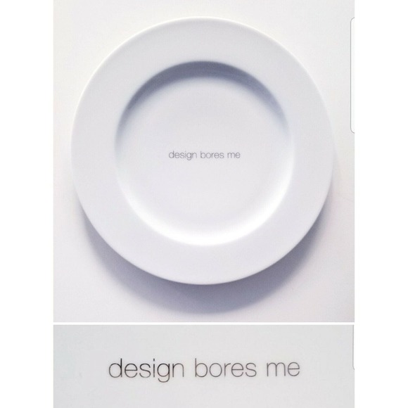 YVES DESHOULIERES FRANCE "DESIGN BORES ME" FINE CHINA LIMOGES PORCELAIN PLATE